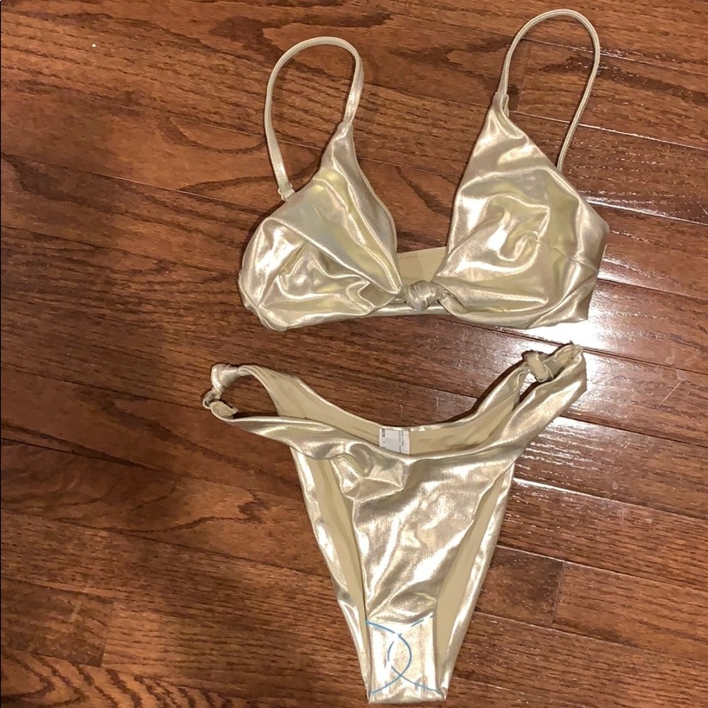 Gold ASOS bikini never worn, ordered wrong size
